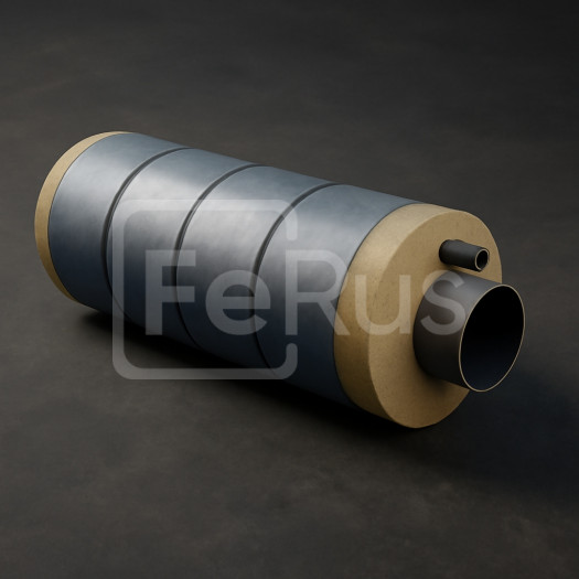 Труба ППУ полиэтиленовая оболочка 159х4 мм Ст09Г2С ГОСТ 10705-80 со спутником DN32